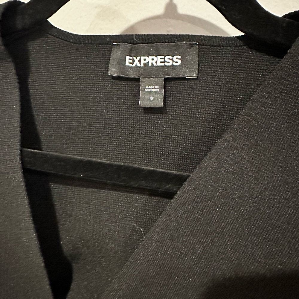 SUMMER SALE Express Women's Black Sleeveless Sweater Thong Bodysuit SALE! - Picture 3 of 3